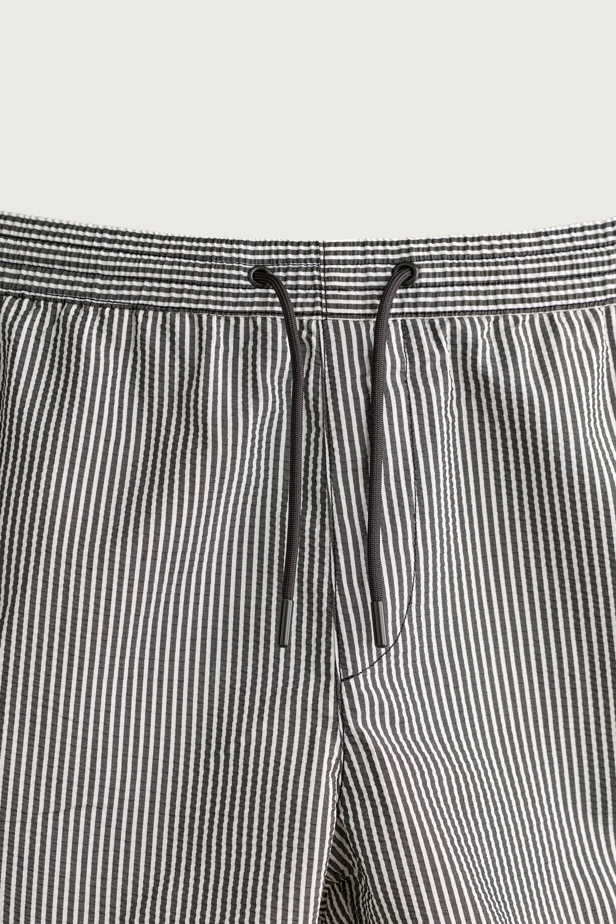 SEERSUCKER MID-LENGTH SWIMSUIT